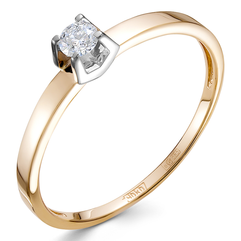Кольцо, золото, бриллиант, 1-11-1126-101